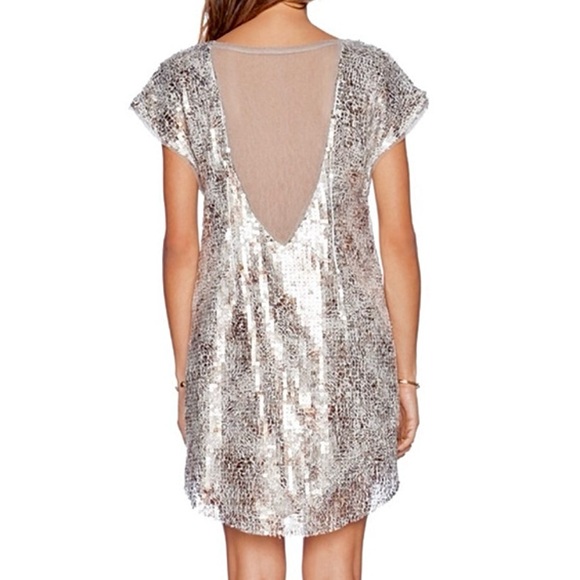 Free People Shattered Glass Midnight Dreamer Sequin Dress. - Picture 3 of 14